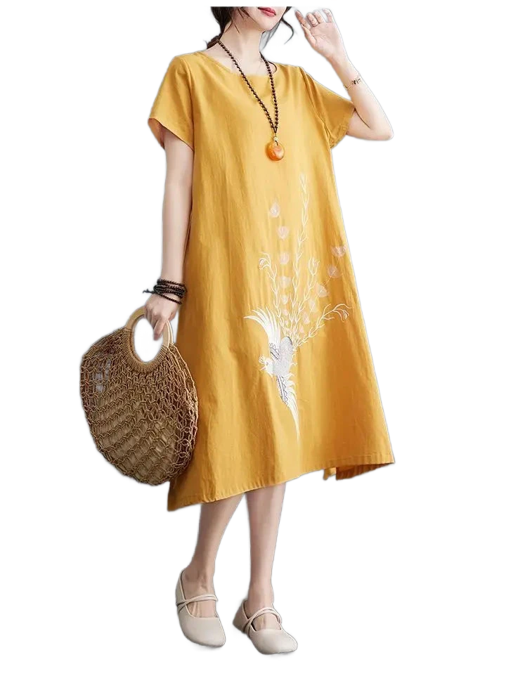 Amar™ Avigail - שמלת מידי רחבה