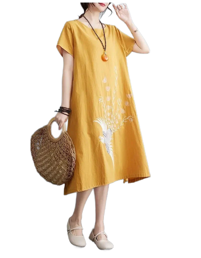 Amar™ Avigail - שמלת מידי רחבה