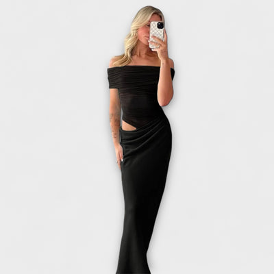 מיכל | שמלת קפלים אלגנטית ולא סימטרית