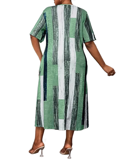 Amar™ Yaara - שמלה מפוספסת עם מחשוף V