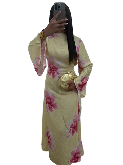 Amar Ora - שמלה ארוכה מודפסת, נשית וזוהרת