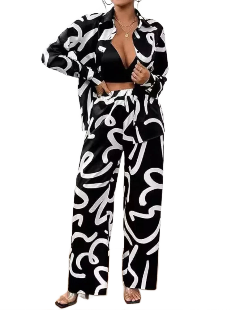 Amar™ Roberta - סט מודפס קז'ואל