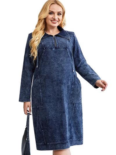 Amar™ Dalia - שמלת ג’ינס מחמיאה ומשוחררת