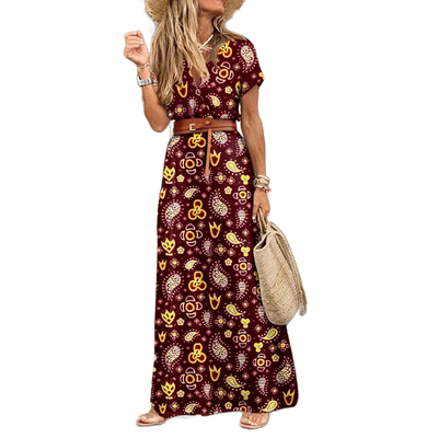 Amar™ Michal - שמלת מקסי מודפסת