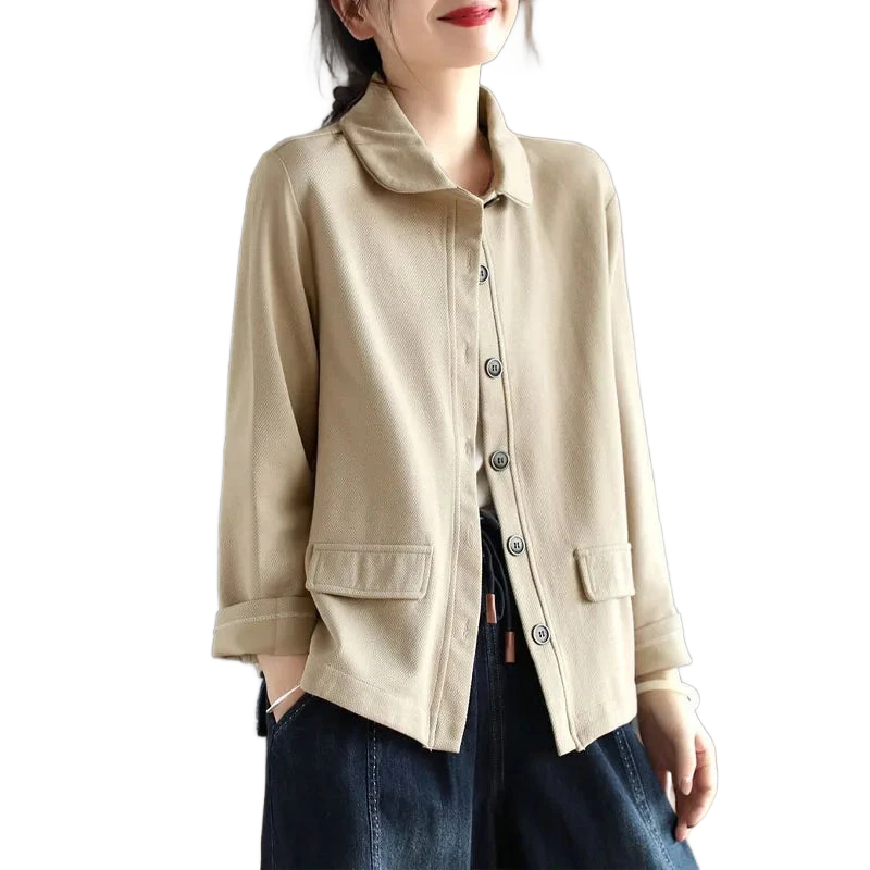 Amar™ Deborah - חולצת צוואר בובתית עם שרוול ארוך