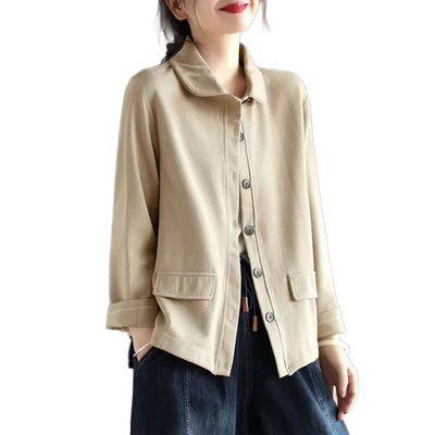 Amar™ Deborah - חולצת צוואר בובתית עם שרוול ארוך