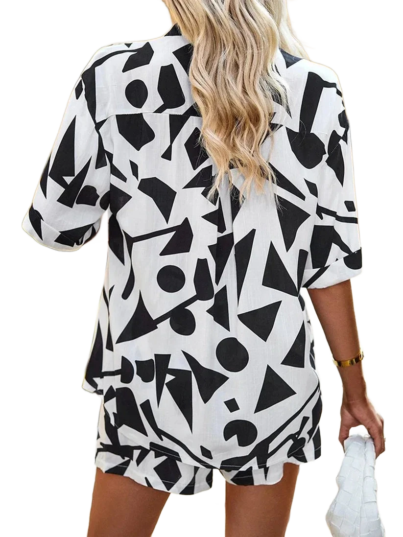 Amar™ Carmela - סט חולצה מודפסת ומכנסיים קצרים