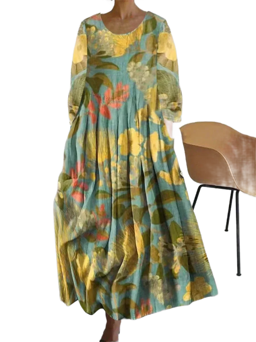 Amar™ Orly – שמלת קיץ רחבה בהדפס