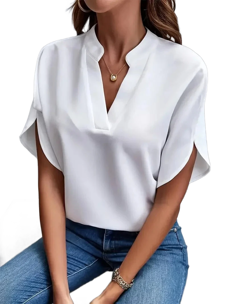 Amar™ Rotem - חולצת וי מחמיאה ומשוחררת