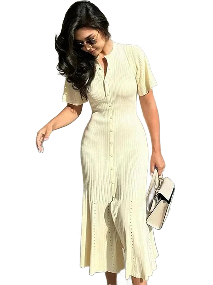 Amar™ Levona - שמלת סריג אלגנטית