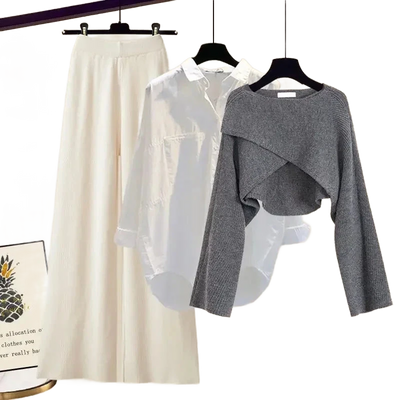 Amar™ Liora - סט תלת-חלקי נוח ורך עם שרוולים ארוכים