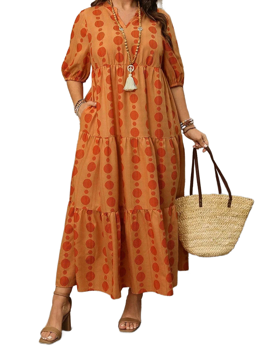 Amar™ Rina - שמלת מקסי מחשוף V