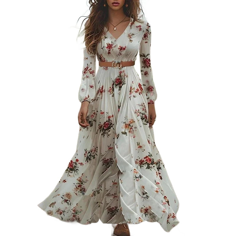 Amar™ Liora - שמלת מקסי בוהמית אלגנטית ומושלמת