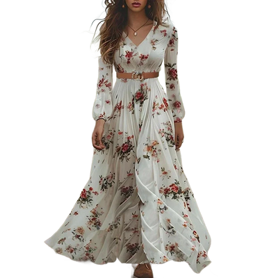 Amar™ Liora - שמלת מקסי בוהמית אלגנטית ומושלמת