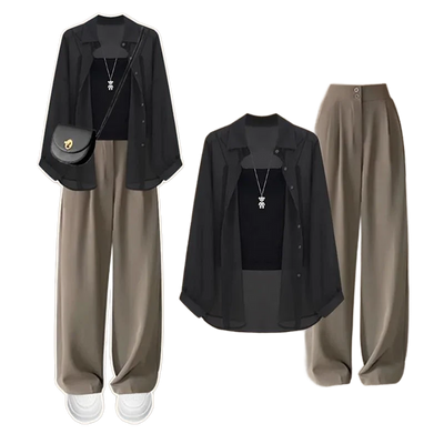 Amar™ Miriam - סט תלת-חלקי נוח ורך עם שרוולים ארוכים