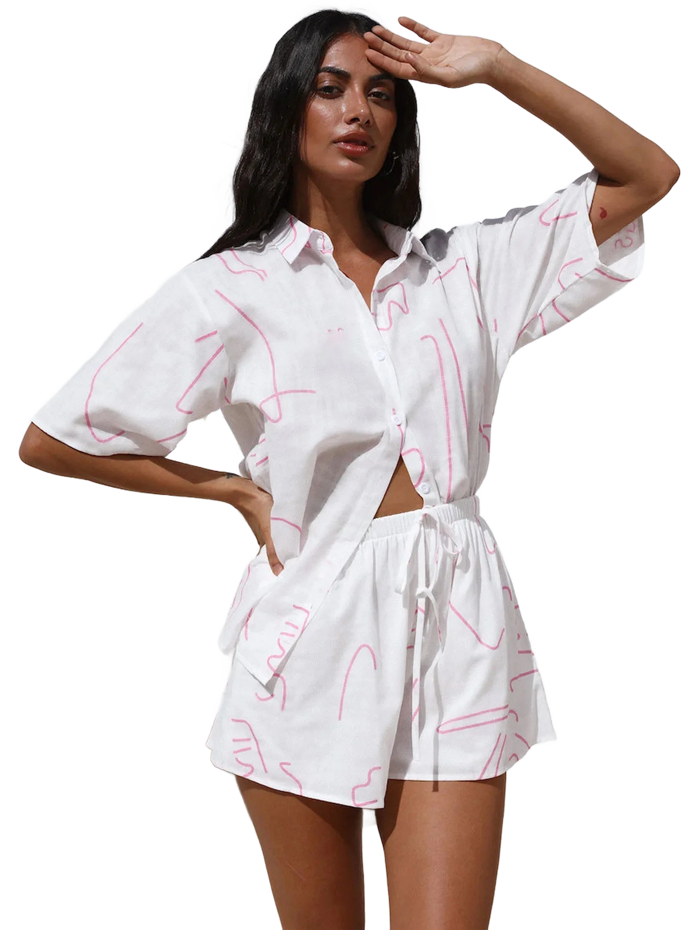 Amar™ Ayala - סט חולצה ומכנסיים מודפס