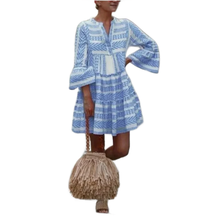 Amar™ Michal - שמלת מידי מודפסת