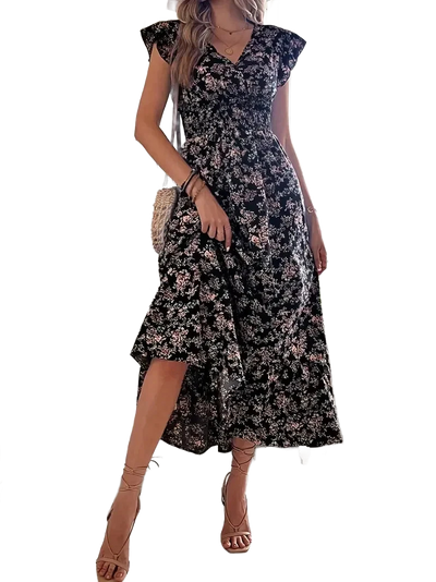 Amar™ Ayala - שמלת קיץ אלגנטית בפרינט פרחוני