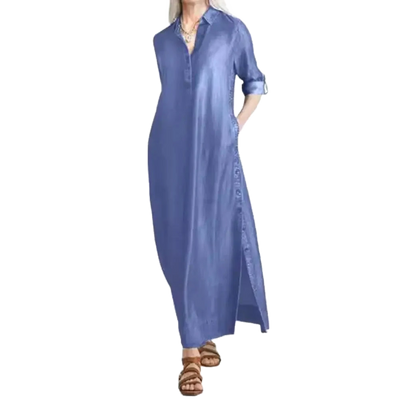 Amar Malka - שמלת ג'ינס מקסי נשית ומרשימה