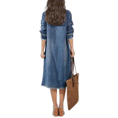 Amar Ora - שמלת ג'ינס רחבה עם כיסים