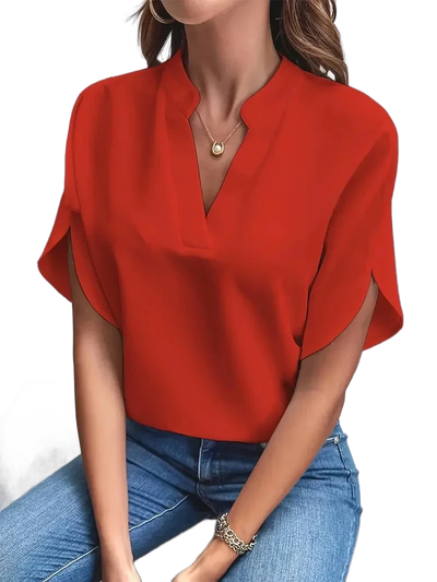 Amar™ Rotem - חולצת וי מחמיאה ומשוחררת