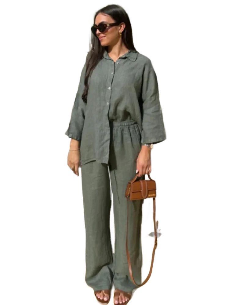 Amar™ Zilpa - סט בד כותנה ופשתן 2 חלקים