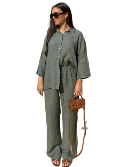 Amar™ Zilpa - סט בד כותנה ופשתן 2 חלקים