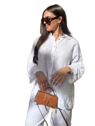 Amar™ Zilpa - סט בד כותנה ופשתן 2 חלקים