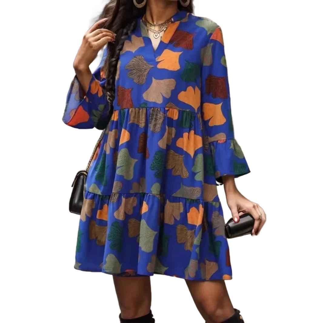 Amar™ Sapir - שמלות עם בדי הדפס ושרוולים ארוכים