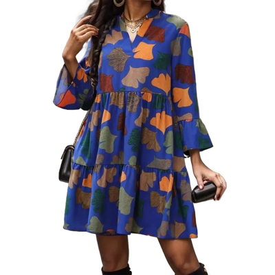 Amar™ Sapir - שמלות עם בדי הדפס ושרוולים ארוכים