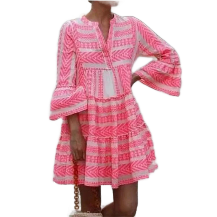 Amar™ Michal - שמלת מידי מודפסת