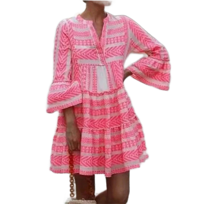 Amar™ Michal - שמלת מידי מודפסת