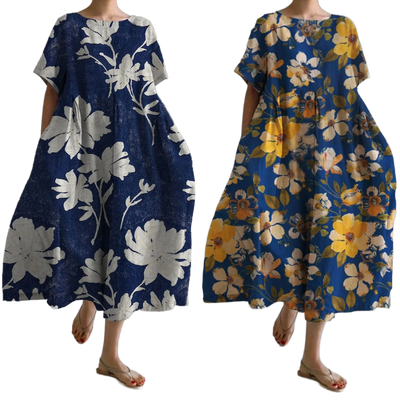 Amar Aliza - שמלה משוחררת מודפסת לנשים