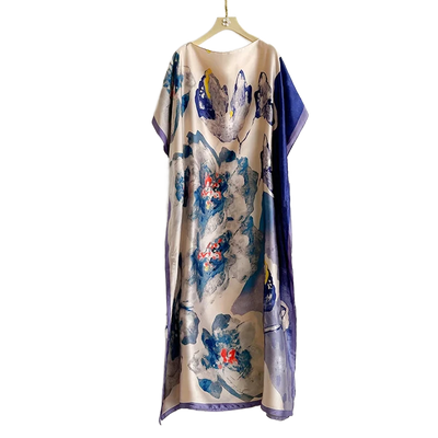 Amar™ Lior - שמלות מקסי מבד סטן פרחוני