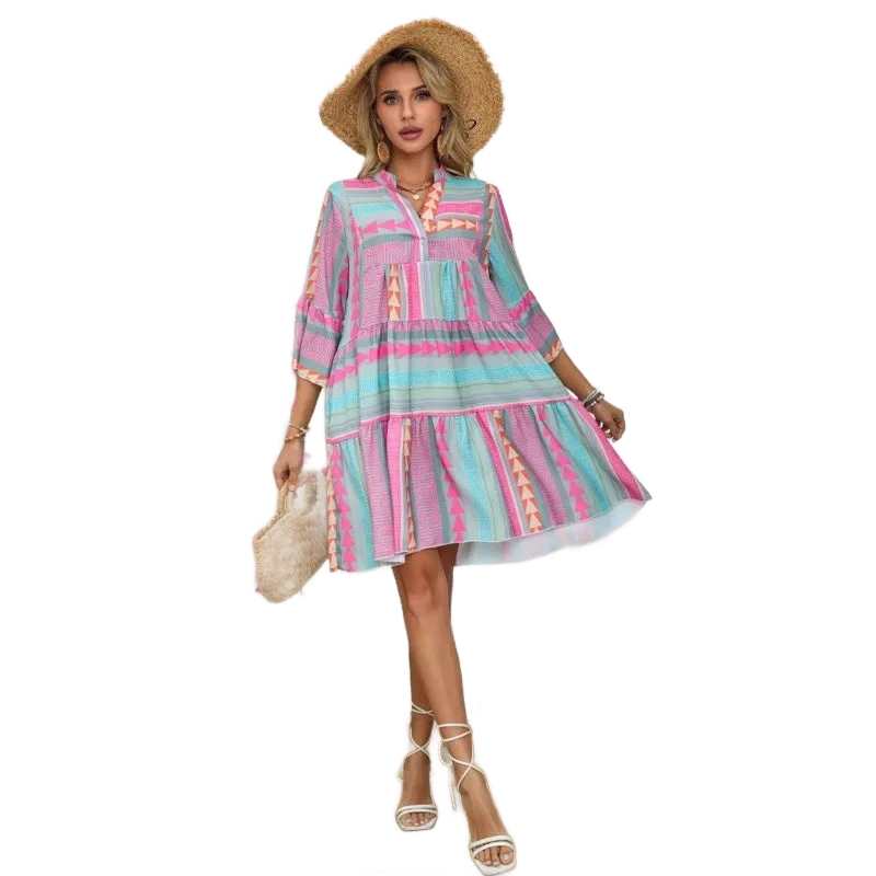 Amar™ Gili - שמלת וי קז'ואל לנשים