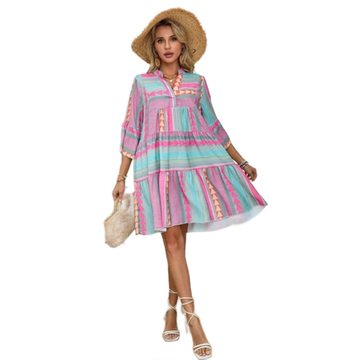 Amar™ Gili - שמלת וי קז'ואל לנשים