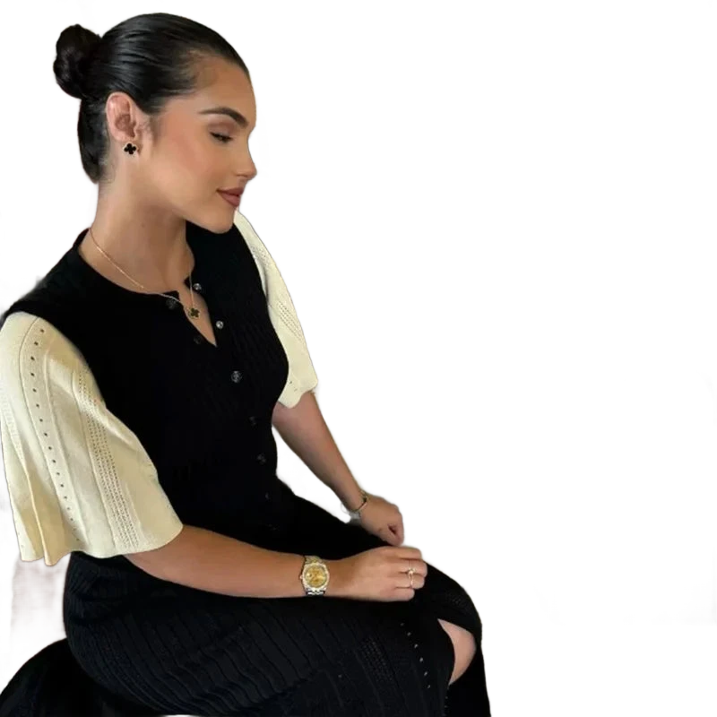 Amar™ Levona - שמלת סריג אלגנטית