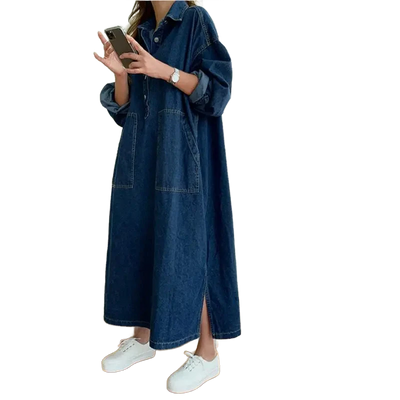 Amar™ Carmela - שמלת ג'ינס מקסי מחמיאה