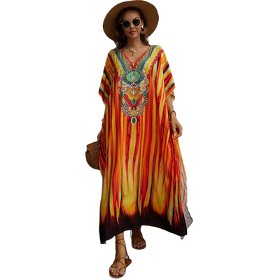 Amar™ Adi - שמלת כיסוי מקסימום חוף בוהו