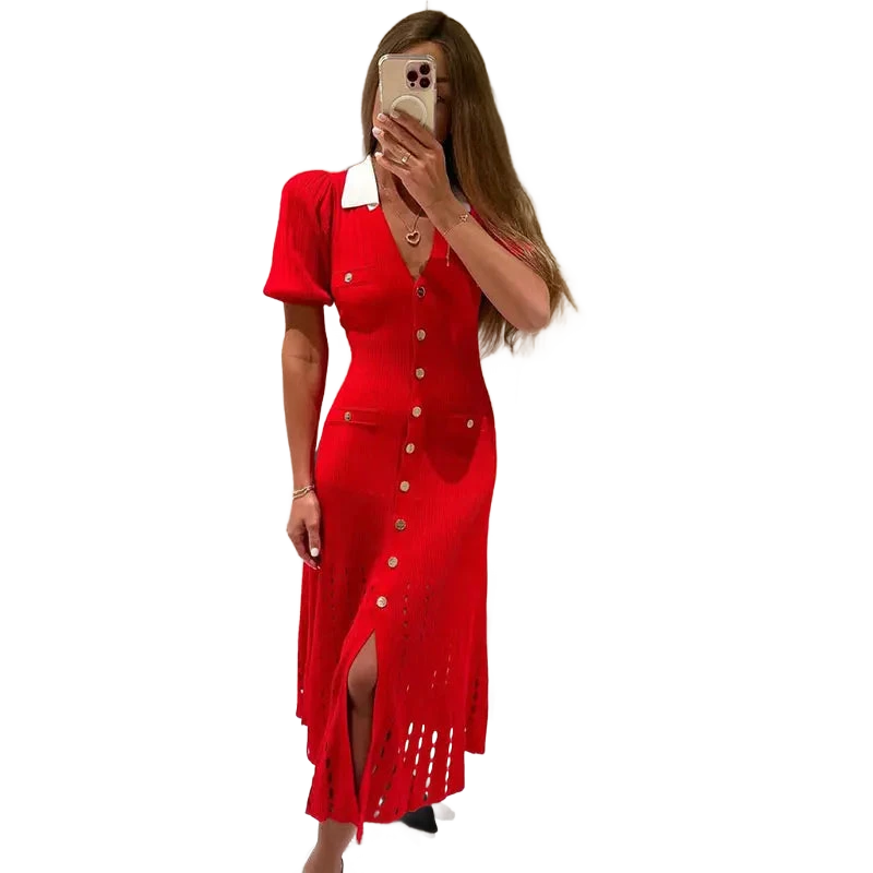 Amar™ Kochava - שמלה סרוגה אלגנטית