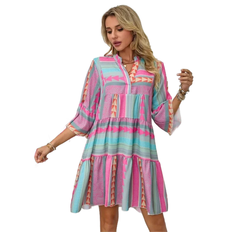 Amar™ Gili - שמלת וי קז'ואל לנשים