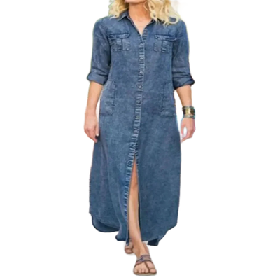 Amar Ronit - שמלת ג'ינס אלגנטית מחמיאה