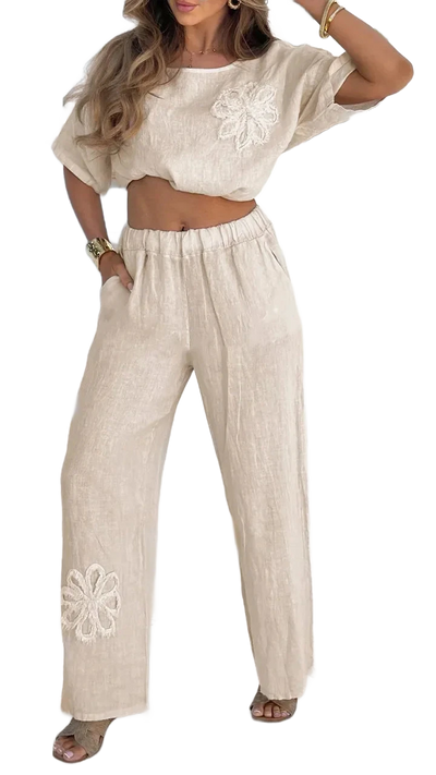 Amar™ Zimra - סט מכנסיים קיץ אלגנטי