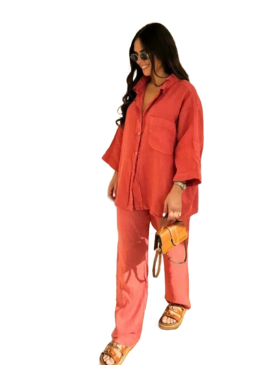 Amar™ Ravit - סט כותנה לין נושם