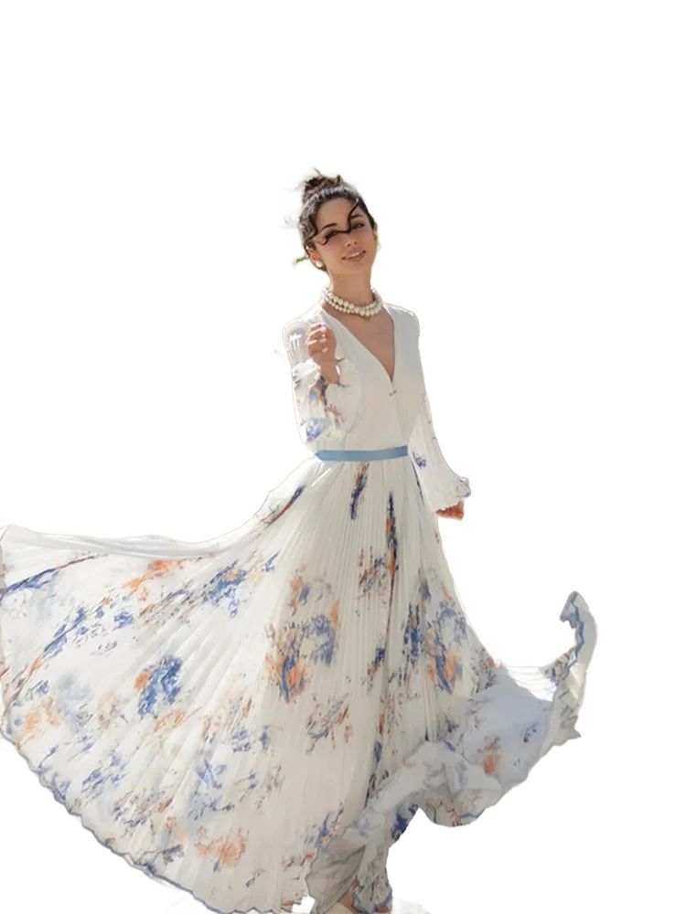 Amar™ Lila - שמלות מקסי בדי פרחים בוהו