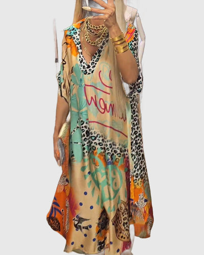 Amar™ Hili - שמלות קז'ואל עם הדפס צבעוני