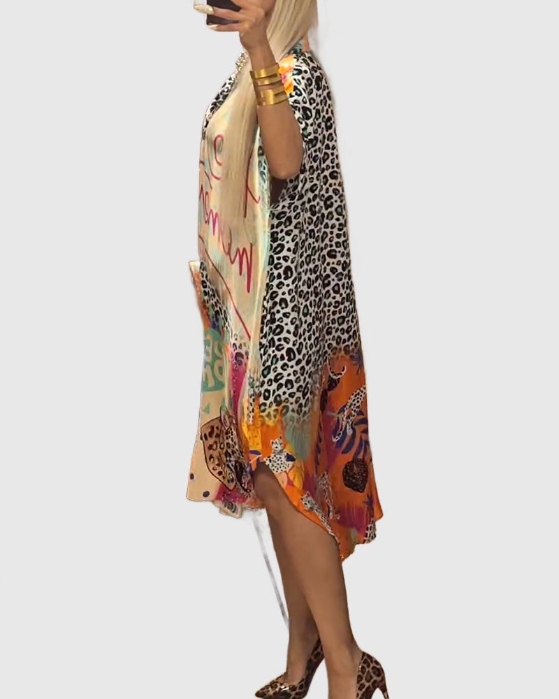 Amar™ Hili - שמלות קז'ואל עם הדפס צבעוני