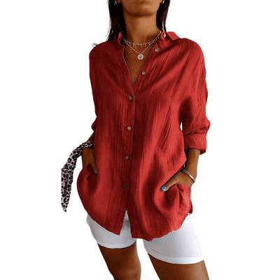 Amar™ Rivka – חולצה אלגנטית עם קפלים