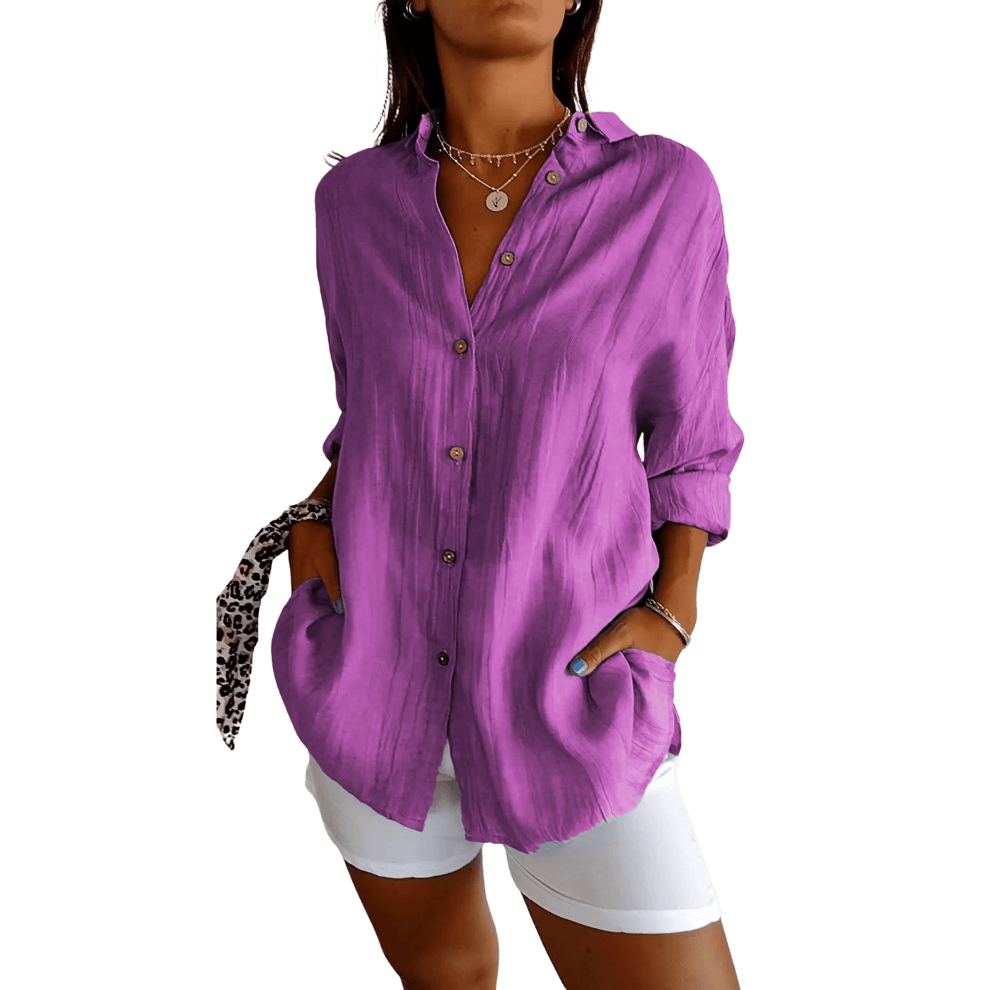 Amar™ Rivka – חולצה אלגנטית עם קפלים