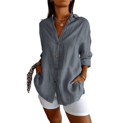 Amar™ Rivka – חולצה אלגנטית עם קפלים